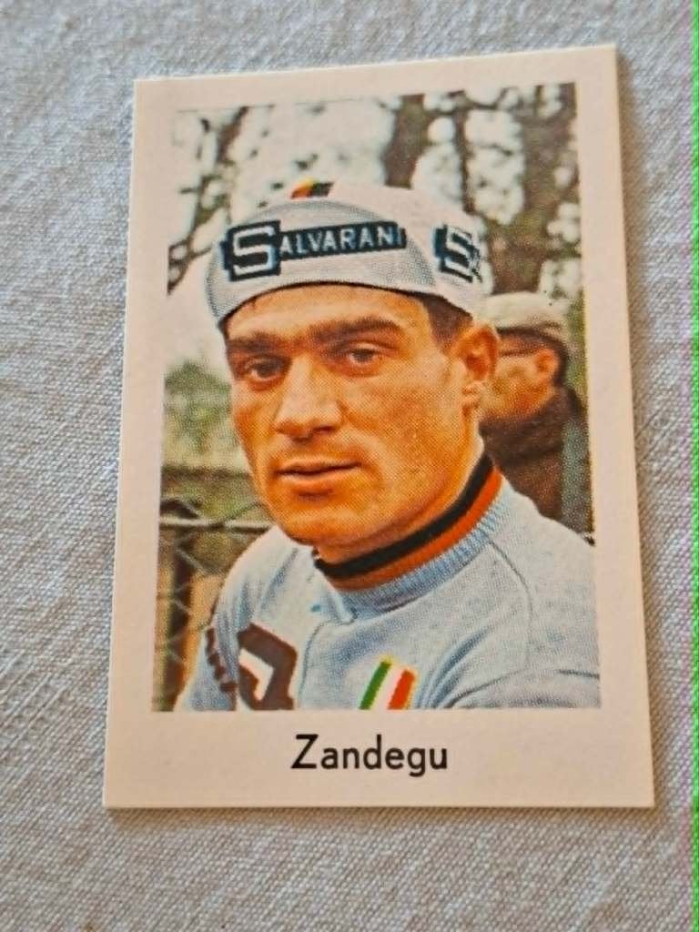 Prentje/Chromo : Dino Zandegu / Salvarani, Verzenden, Zo goed als nieuw, Overige sporten, Poster, Plaatje of Sticker