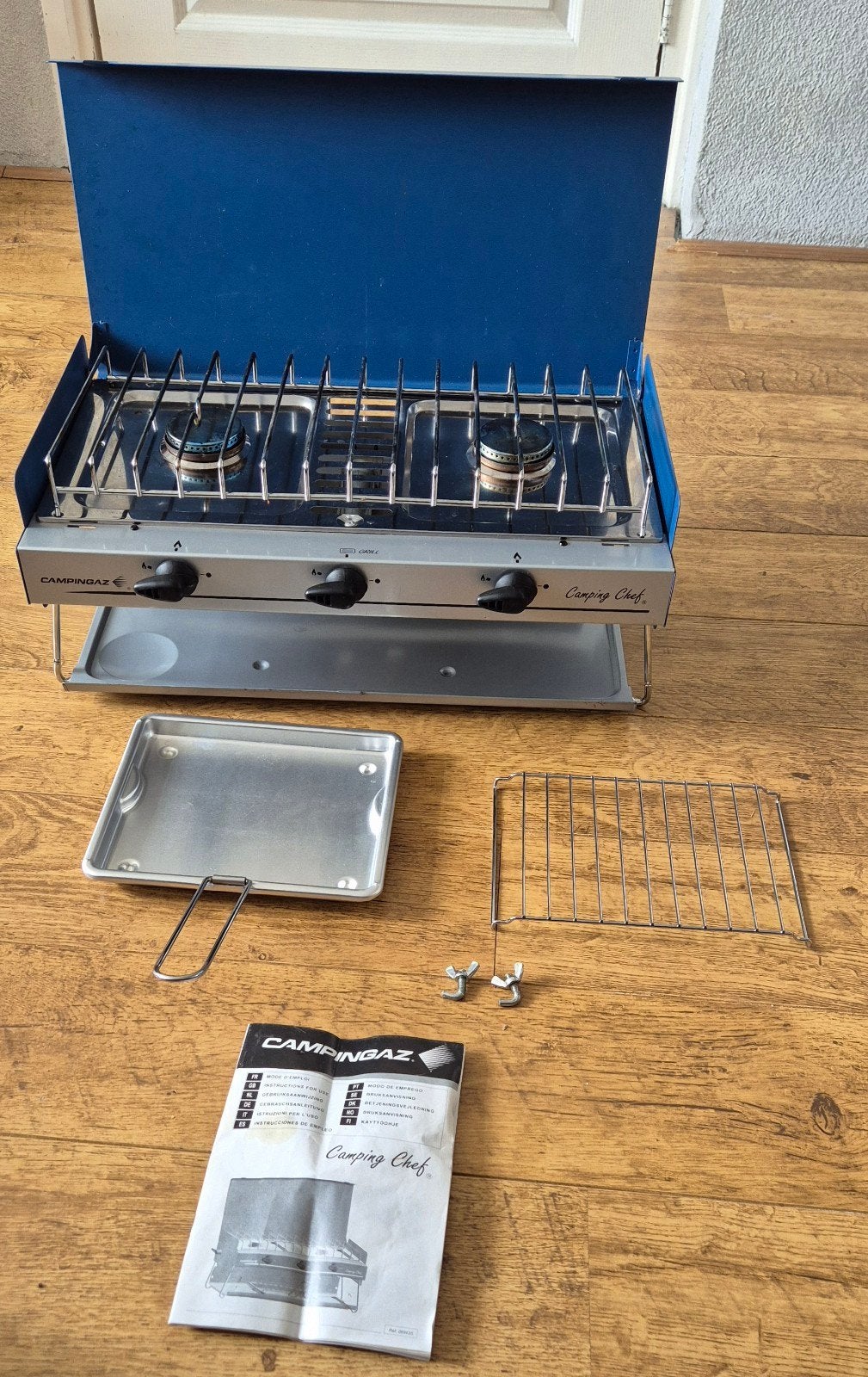 Campingaz Camping Chef 5800 W gasfornuis met grill, Ophalen of Verzenden, Zo goed als nieuw