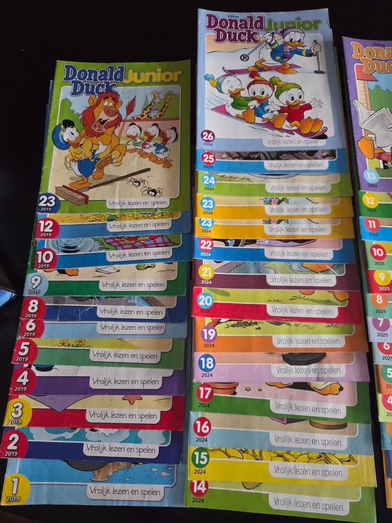 45x Donald Duck junior, Meerdere stripboeken, Ophalen of Verzenden, Gelezen