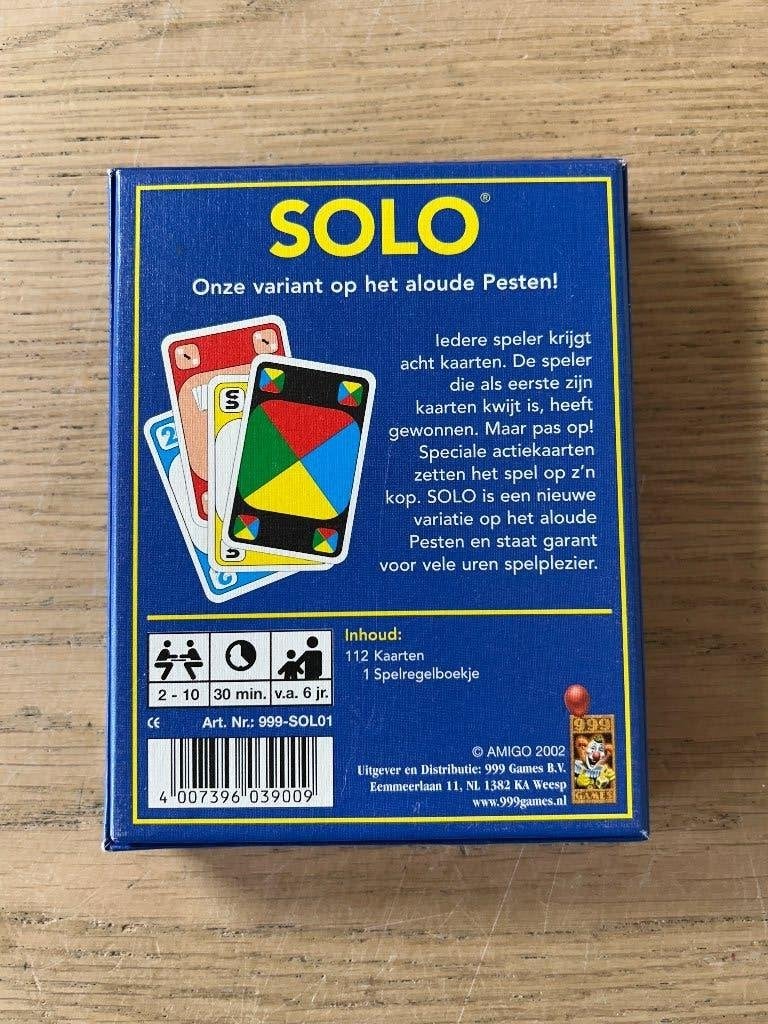 Solo Kaartspel 999 Games, Hobby en Vrije tijd, Gezelschapsspellen | Kaartspellen, Ophalen of Verzenden, Gebruikt