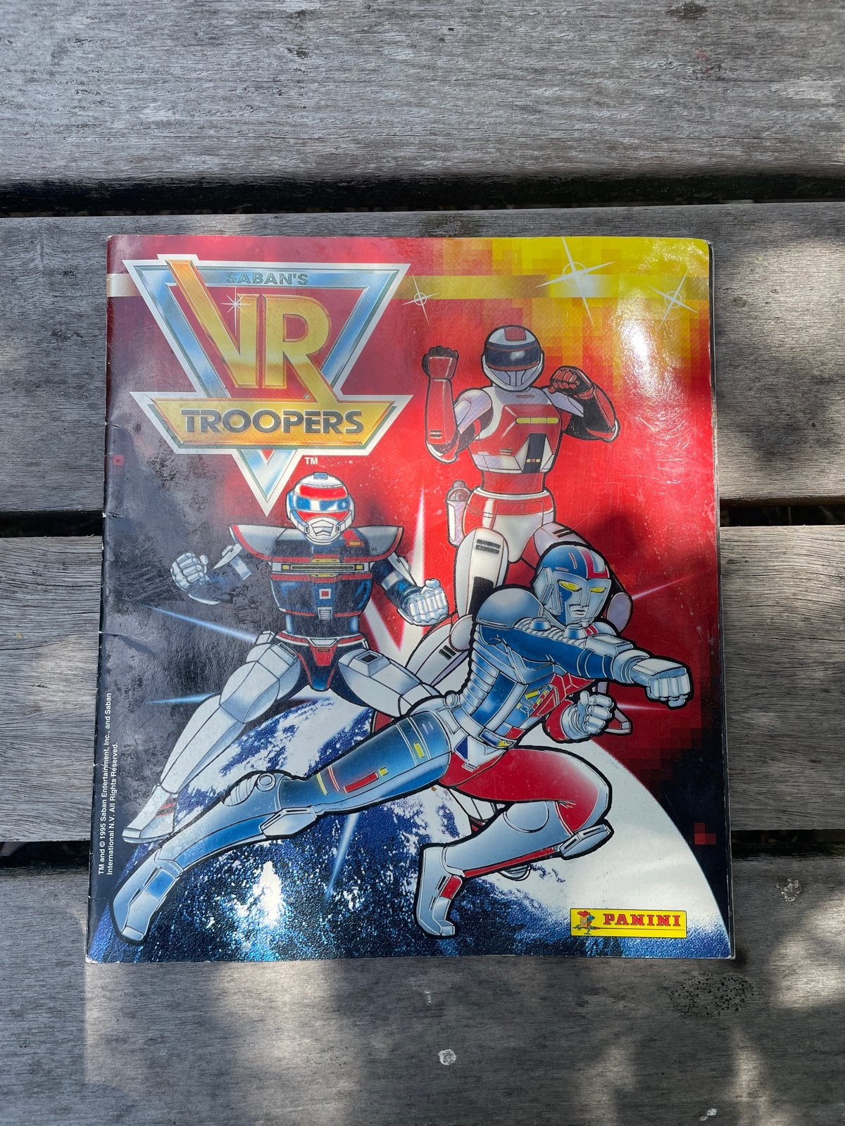 VR Troopers Panini Stickerboek - deels gevuld, Ophalen of Verzenden, Gebruikt, Meerdere stickers