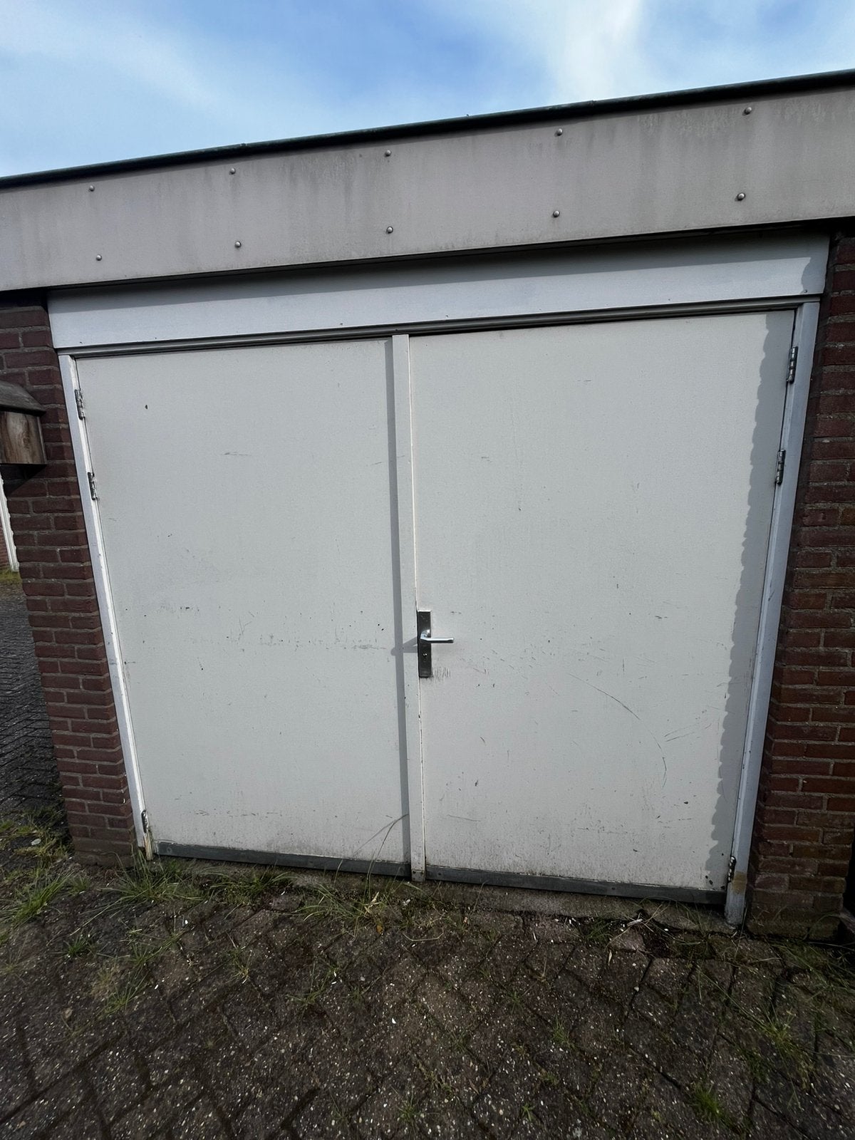 Schuurdeur driepuntsluiting, Doe-het-zelf en Verbouw, Deuren en Horren, Ophalen, Gebruikt, 120 cm of meer, Buitendeur
