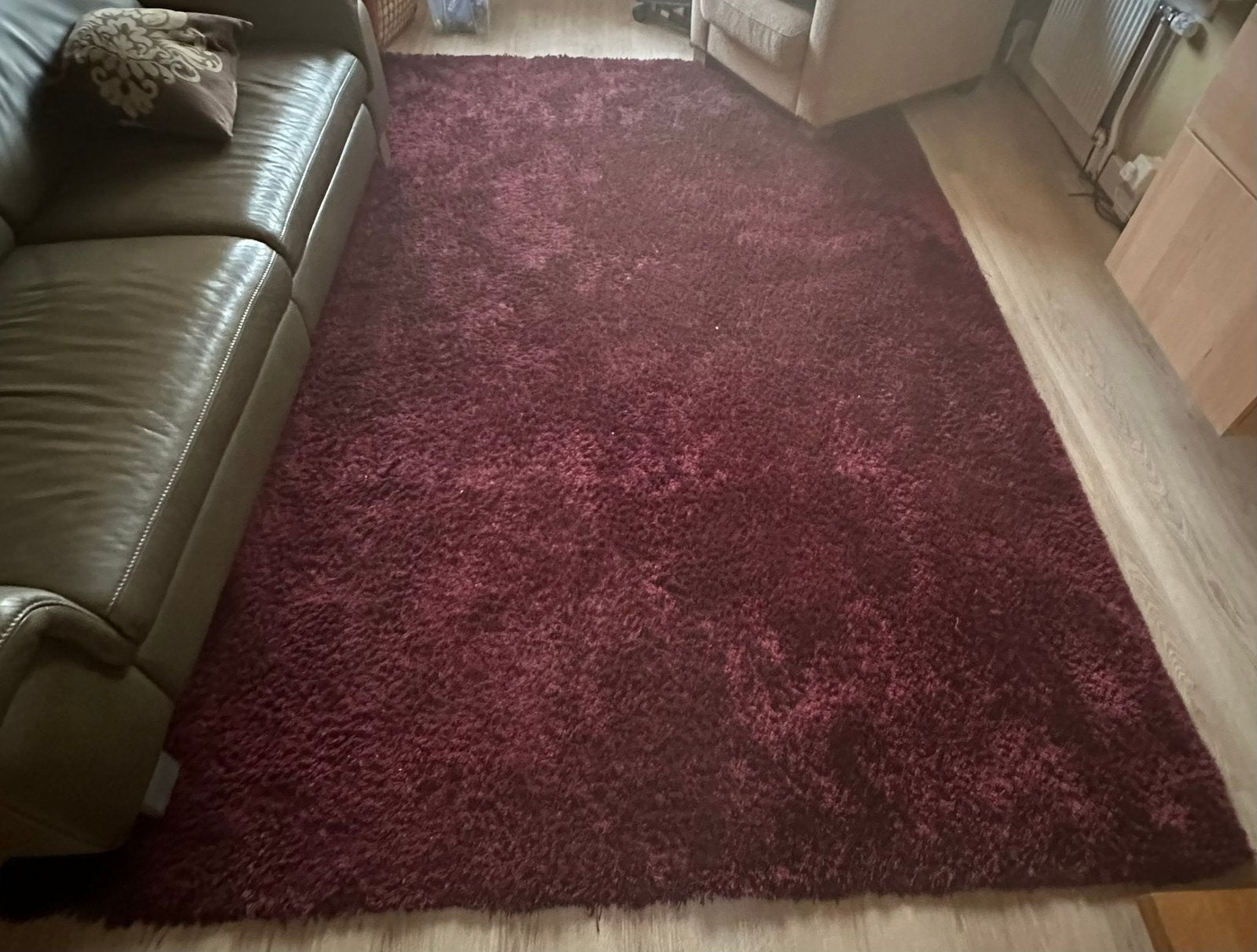 Vloerkleed bordeaux rood ca 200x290, Ophalen, Rood, Rechthoekig, 200 cm of meer
