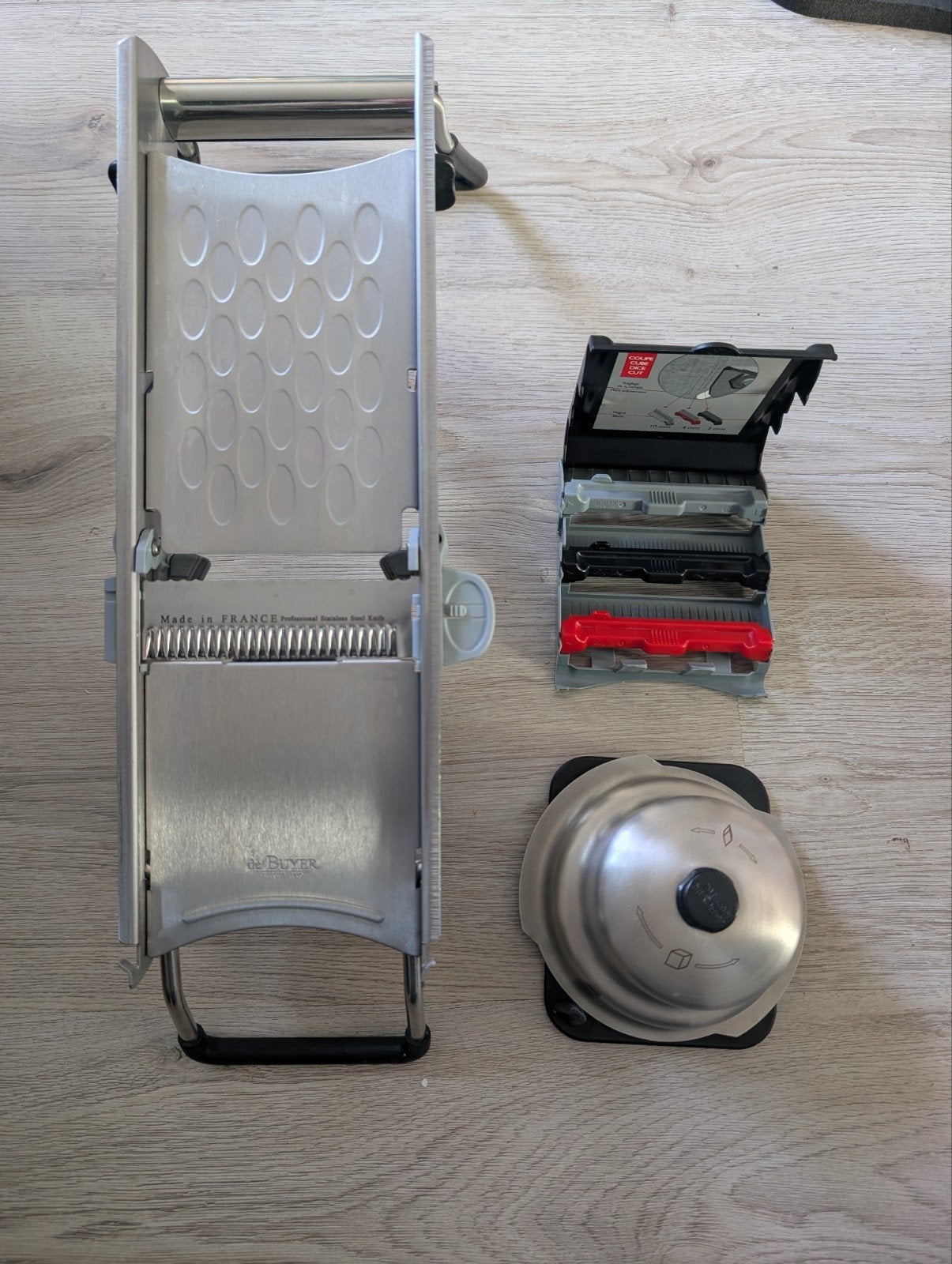 De Buyer Mandoline Revolution - Professionele Mandoline, Zilver, Ophalen of Verzenden, Zo goed als nieuw, Metaal