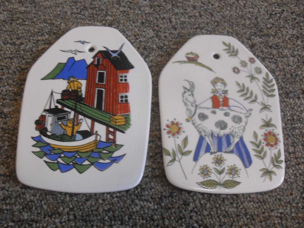 figgjo flint muurhangers 2 stuks, Huis en Inrichting, Overige typen, Ophalen of Verzenden, Overige stijlen, Glas