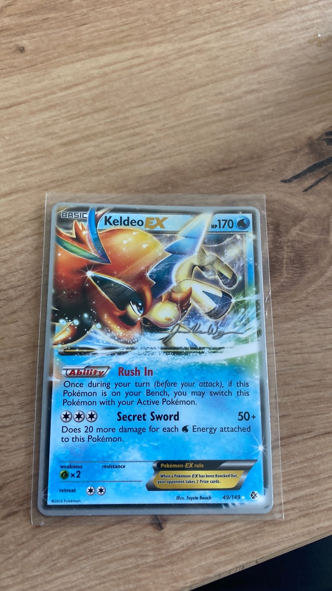 Keldeo EX Pokémon Kaart - World Championships 2015, Ophalen, Zo goed als nieuw, Losse kaart
