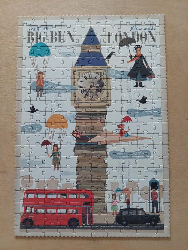 Londji cities puzzel Londen 200 stukjes, Kinderen en Baby's, Ophalen of Verzenden, Meer dan 50 stukjes, Zo goed als nieuw, 6 jaar of ouder