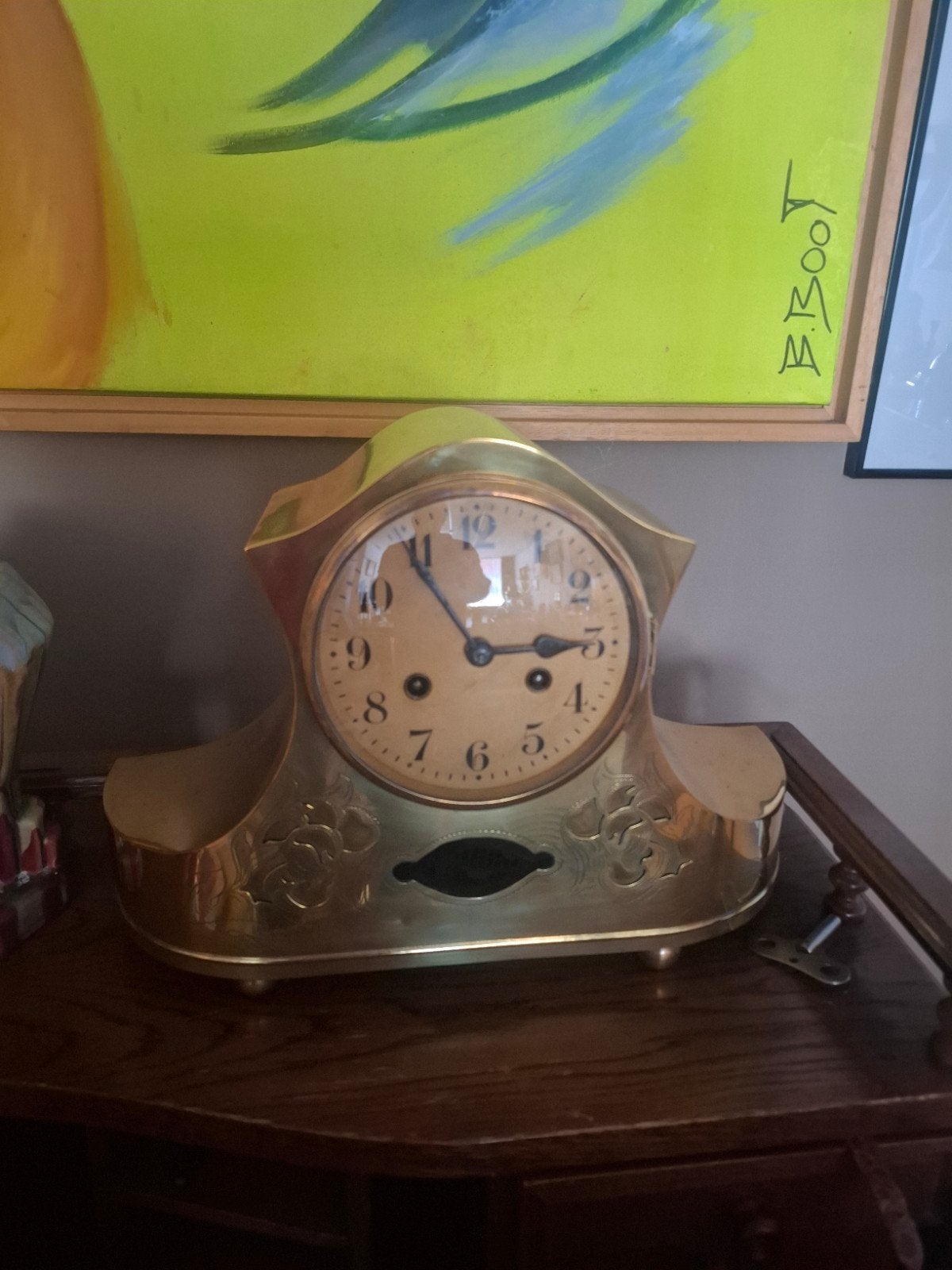 Duitse schouwklok uit begin 1900, Antiek en Kunst, Ophalen of Verzenden