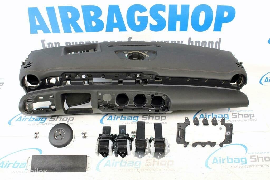 Airbag set Dashboard HUD bruine stiksels Mercedes W177, Auto-onderdelen, Gebruikt, Ophalen of Verzenden