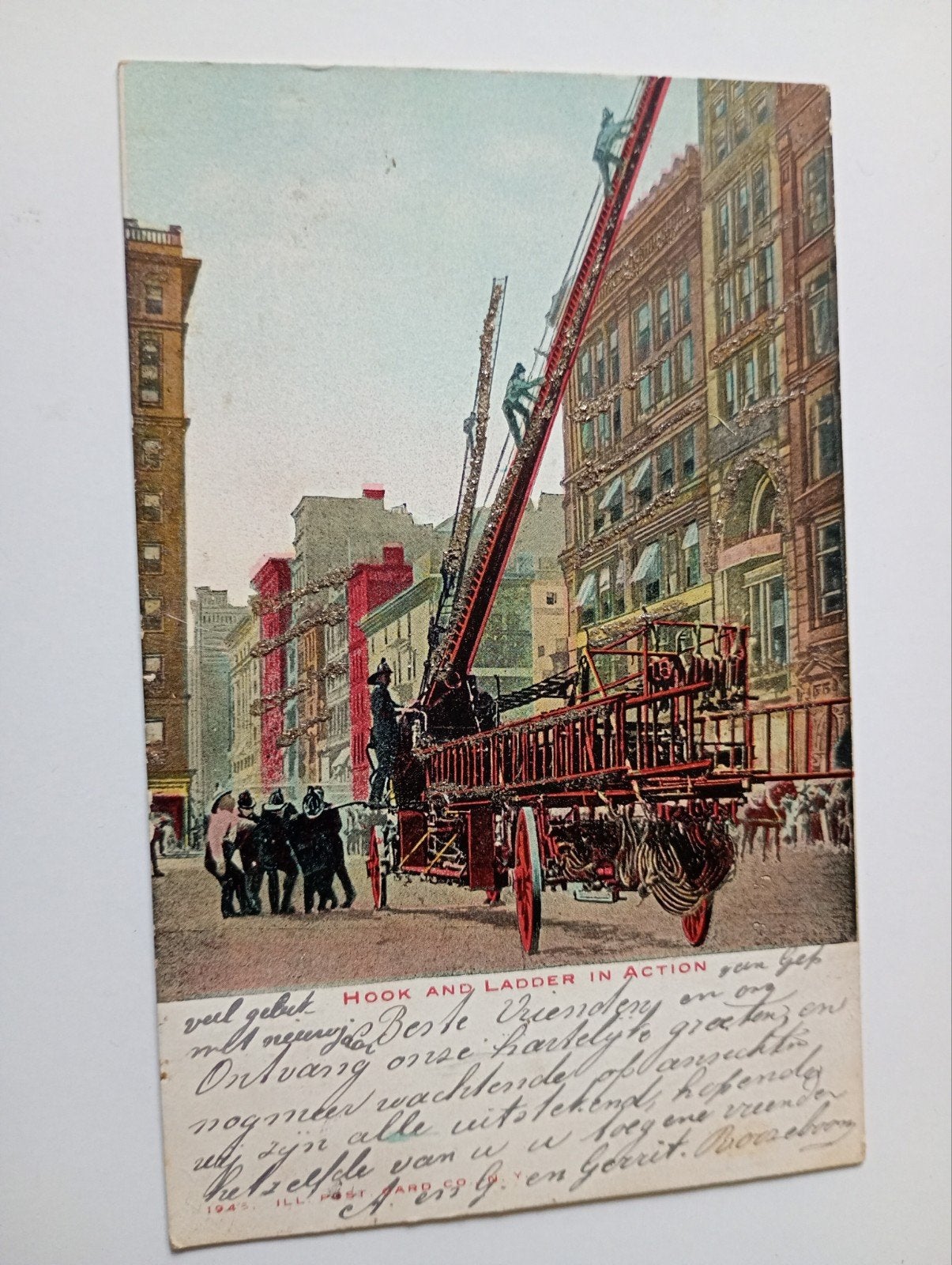 USA Brandweer, Ophalen of Verzenden, Voor 1920, Gelopen, Ambachten of Beroep