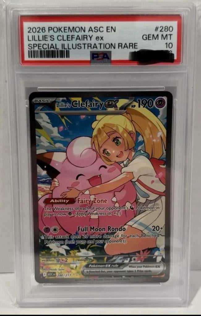 Lillie’s clefairy 280 psa 10 ascended heroes, Ophalen, Zo goed als nieuw