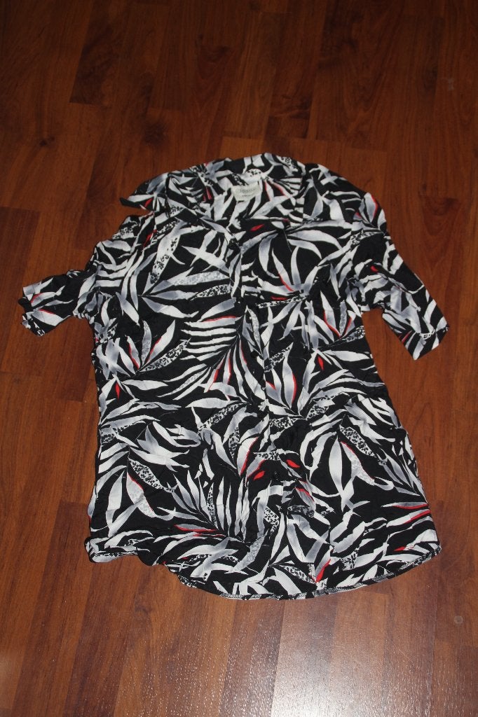 blouse zwart wit en rood canda, Ophalen of Verzenden, Gedragen, Maat 38/40 (M), Zwart