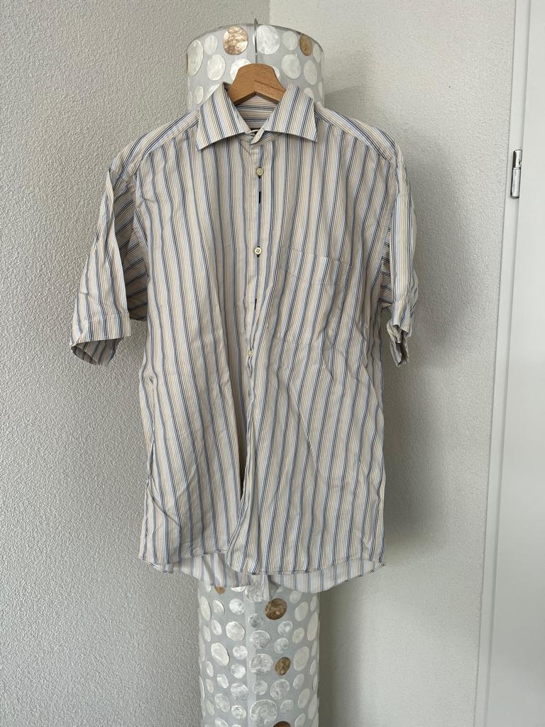 Overhemd korte mouw puntasetta 41 valt xl streep borstzak, Kleding | Heren, Puntasetta, Overige kleuren, Zo goed als nieuw, Schipluidenlaan 20 5035KJ Tilburg