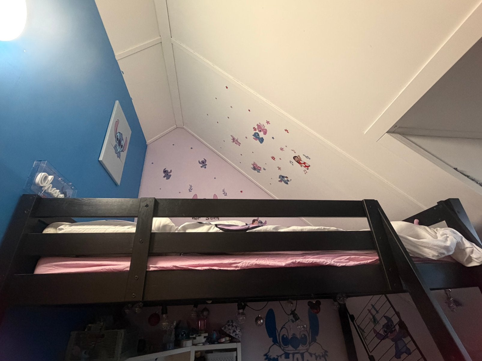 Ikea hoogslaper 2 persoons zwart VOOR VRIJDAG GRAAG WEG!, Huis en Inrichting, Slaapkamer | Stapelbedden en Hoogslapers, Ophalen