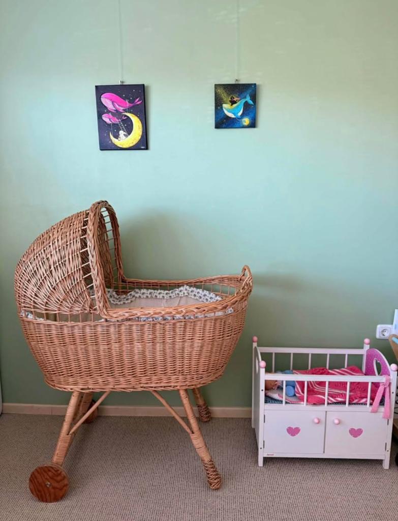 Vintage baby bed crib, Kinderen en Baby's, Babywiegjes en Ledikanten, Ophalen, Gebruikt, Wieg