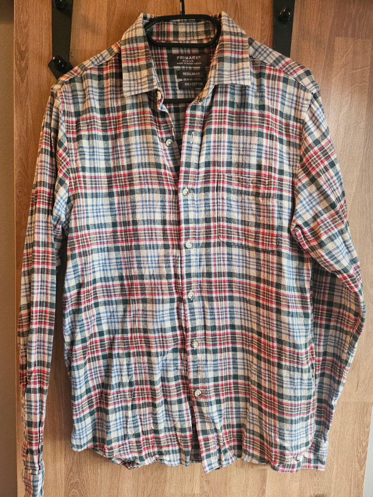 Primark Geruit Flanellen Overhemd - Maat M, Kleding | Heren, Overhemden, Overige kleuren, Zo goed als nieuw, Primark, Halswijdte 39/40 (M)