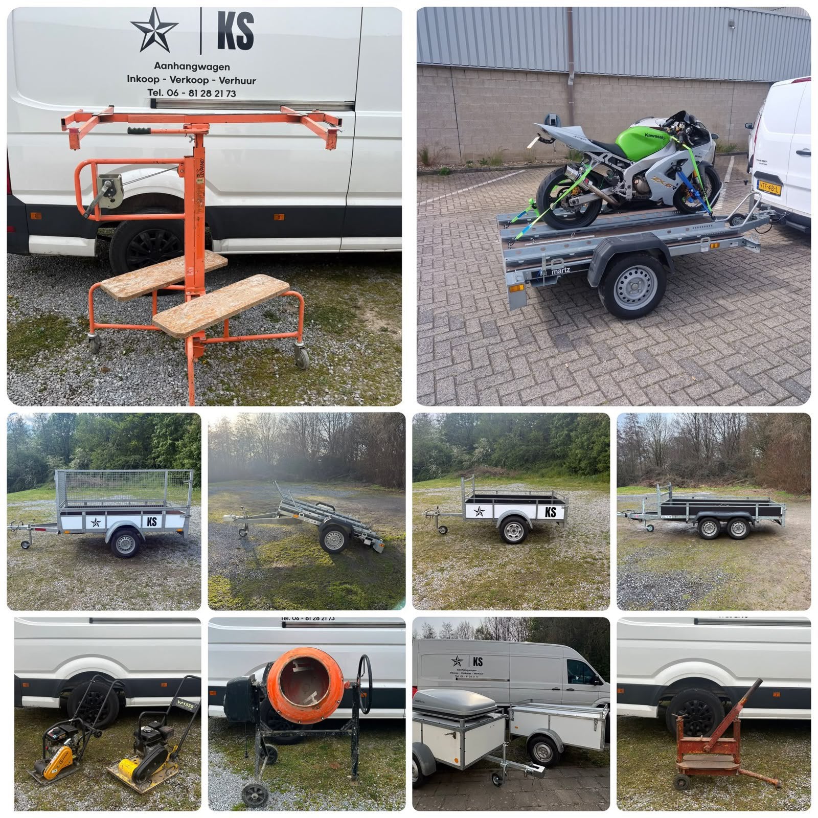 Bouwmaterialen & Aanhangers te Huur–Goedkoop in Zuid-Limburg, Ophalen of Verzenden