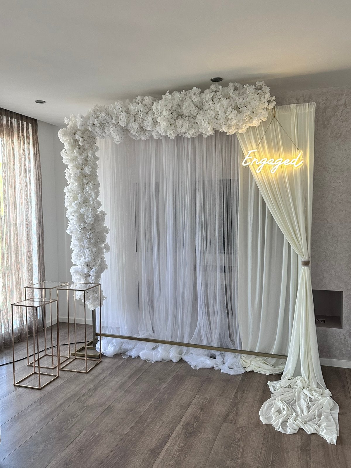 Backdrop Verhuur – Bruiloft, Verlofing & Events (Heel NL), Ophalen of Verzenden, Zo goed als nieuw