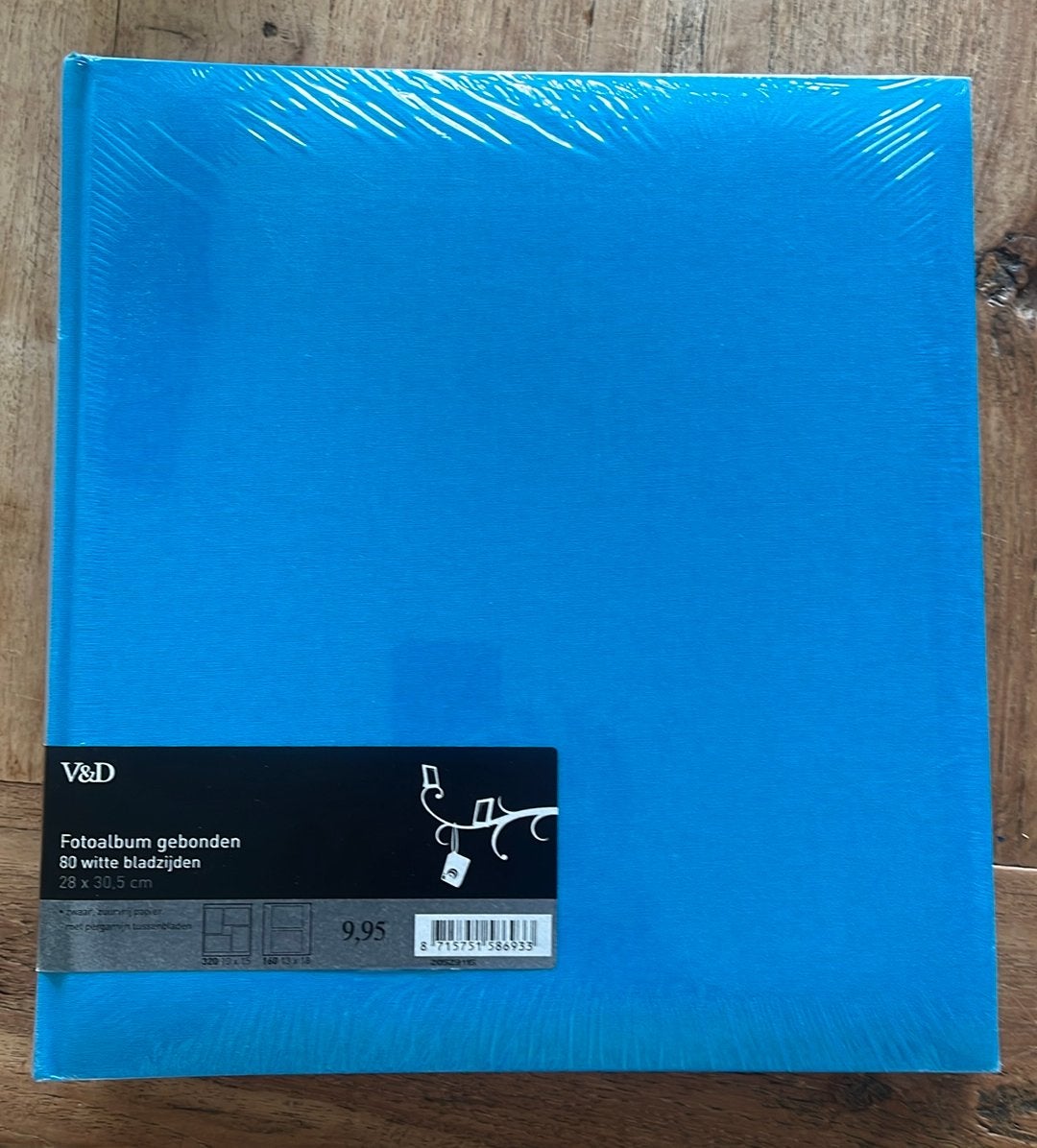 Leeg fotoalbum 80 blz (nieuw in verpakking), Vroom & Dreesmann, Plakboek, Gebonden, Nieuw