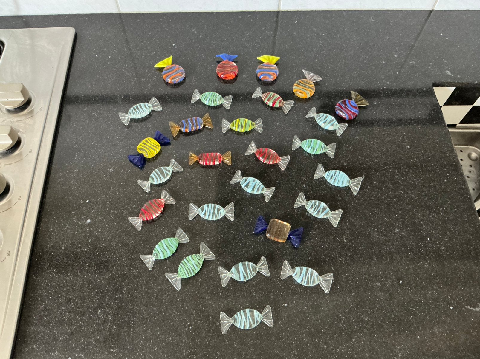 Glazen snoepjes, Antiek en Kunst, Antiek | Glas en Kristal, Ophalen of Verzenden