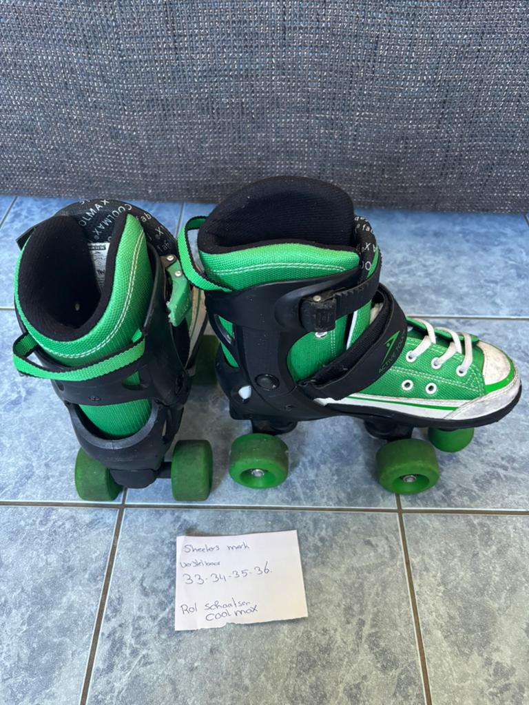 Rolschaatsen verstelbaar 33-34-35-36 voor maar 12,50 euro, Sport en Fitness, Skeelers, Zo goed als nieuw, Kinderen, Verstelbaar