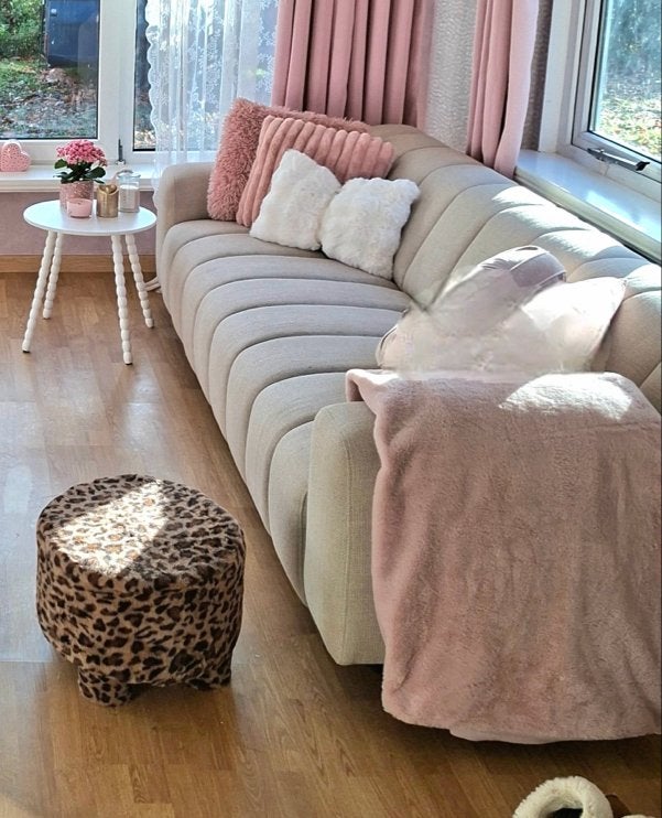 Mooie creme bank, Ophalen, Gebruikt, Driepersoons, 75 tot 100 cm