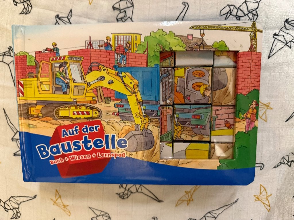 Op de bouwplaats: Boek + puzzel, Ophalen, Minder dan 10 stukjes, Zo goed als nieuw, 2 tot 4 jaar