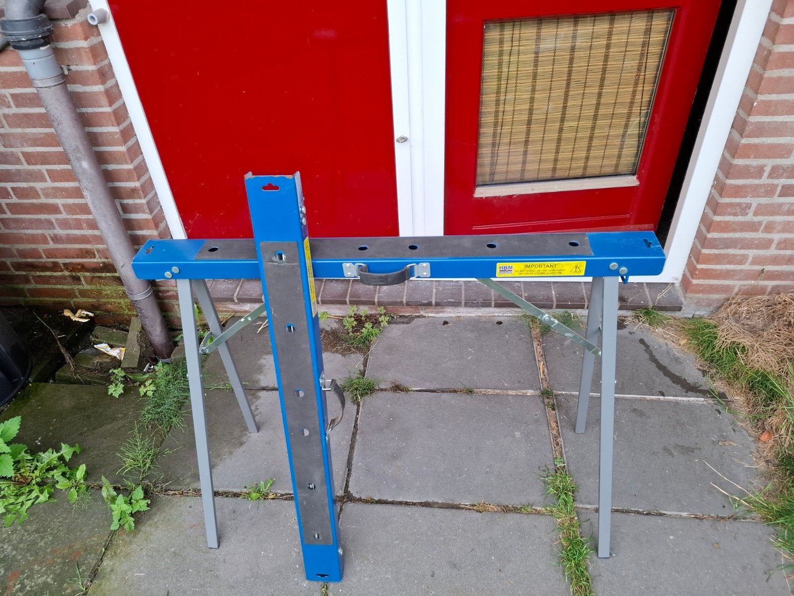 2 HBM Machines inklapbare zaagbokken / werkbank, Doe-het-zelf en Verbouw, Ophalen, Zo goed als nieuw, 70 tot 120 cm, Inklapbaar