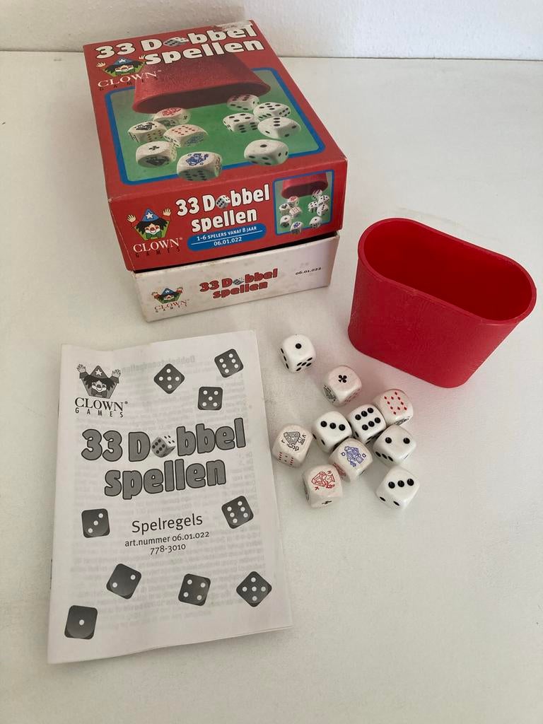33 Dobbel Spellen, Drie of vier spelers, Ophalen of Verzenden, Gebruikt