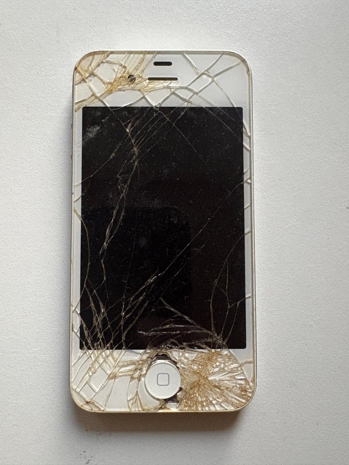 Gebroken iPhone 4 - Voor onderdelen of reparatie, Telecommunicatie, Ophalen, 16 GB, Wit, Zonder simlock