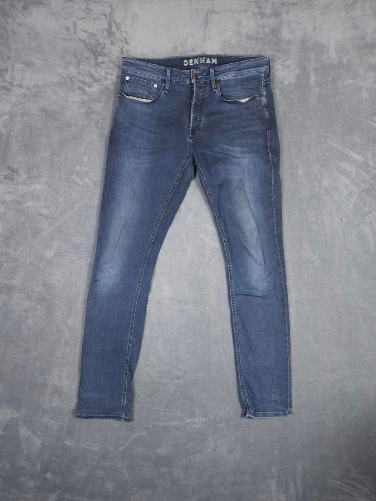 Denham Broek Razor W34 L34 Slim Fit Blauw Jeans., Blauw, ., Ophalen of Verzenden, Zo goed als nieuw