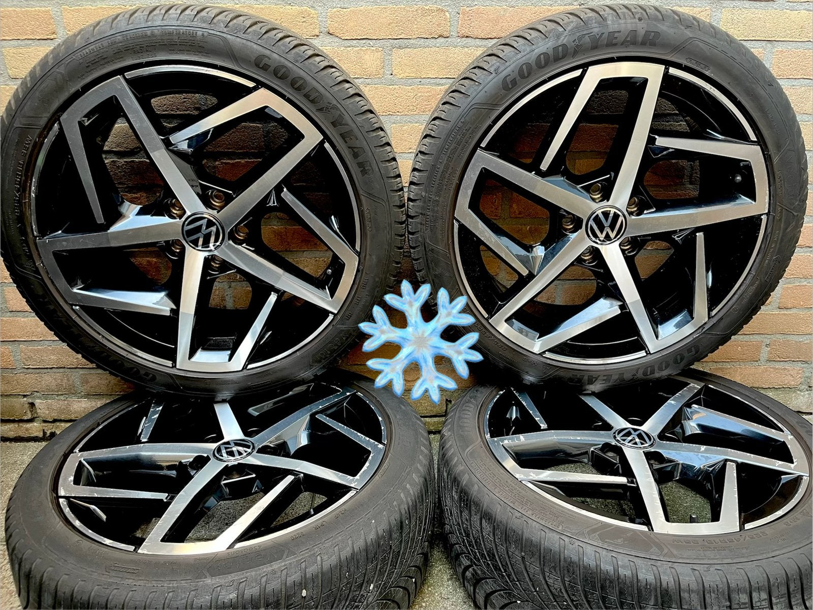 18” orig. vw Golf 8 Golf 5 6 7 Caddy Goodyear winterset, 18 inch, Gebruikt, Banden en Velgen, Personenwagen