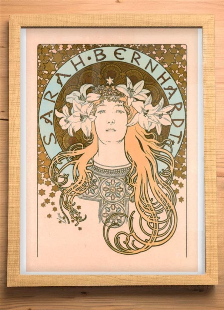 [Affiche Poster in Lijst] Alphonse Mucha Sarah Bernhardt, Verzenden, Nieuw, A1 t/m A3, Film en Tv
