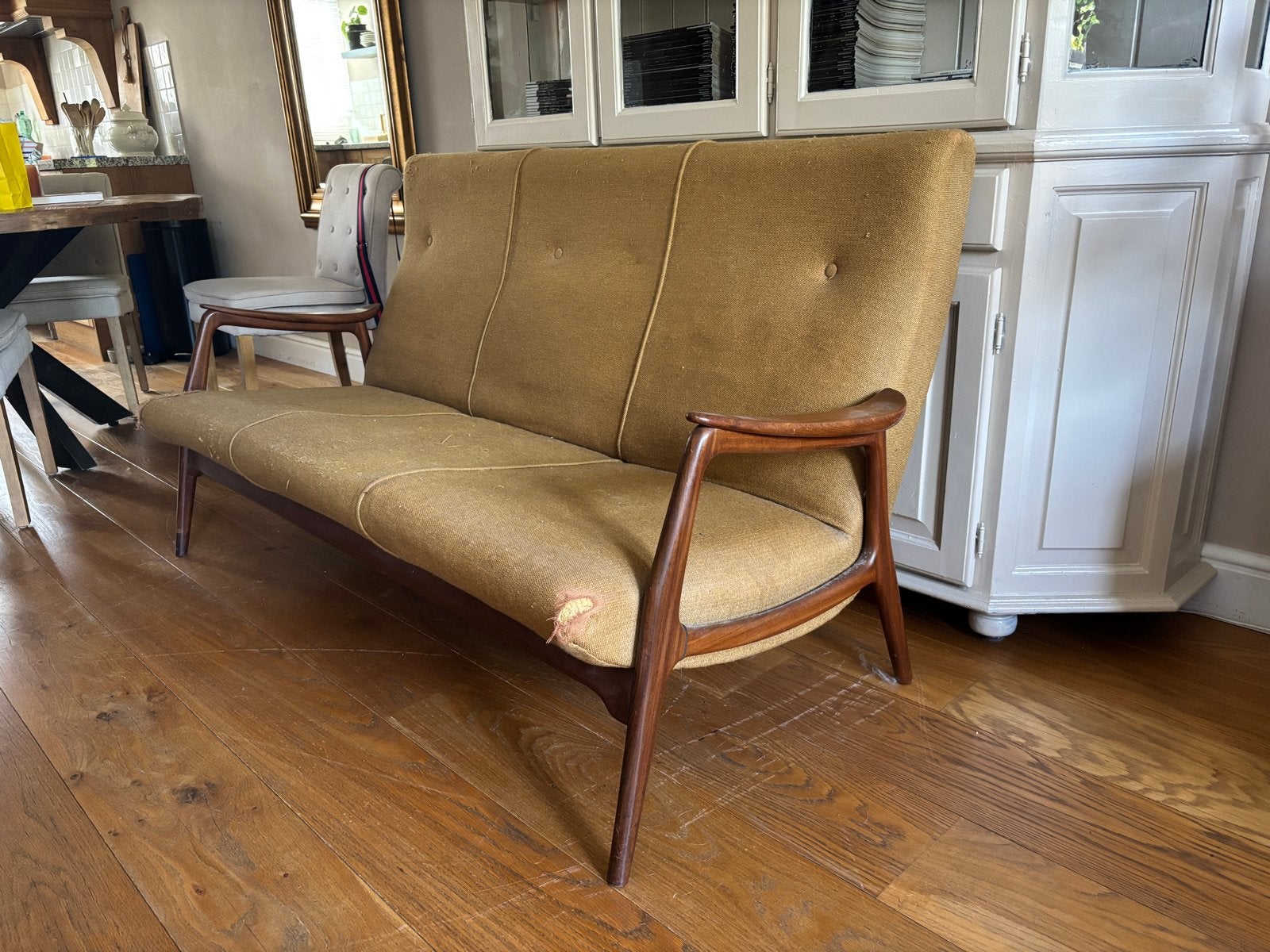 Vintage Scandinavische bank, Antiek en Kunst, Antiek | Meubels | Stoelen en Banken, Ophalen
