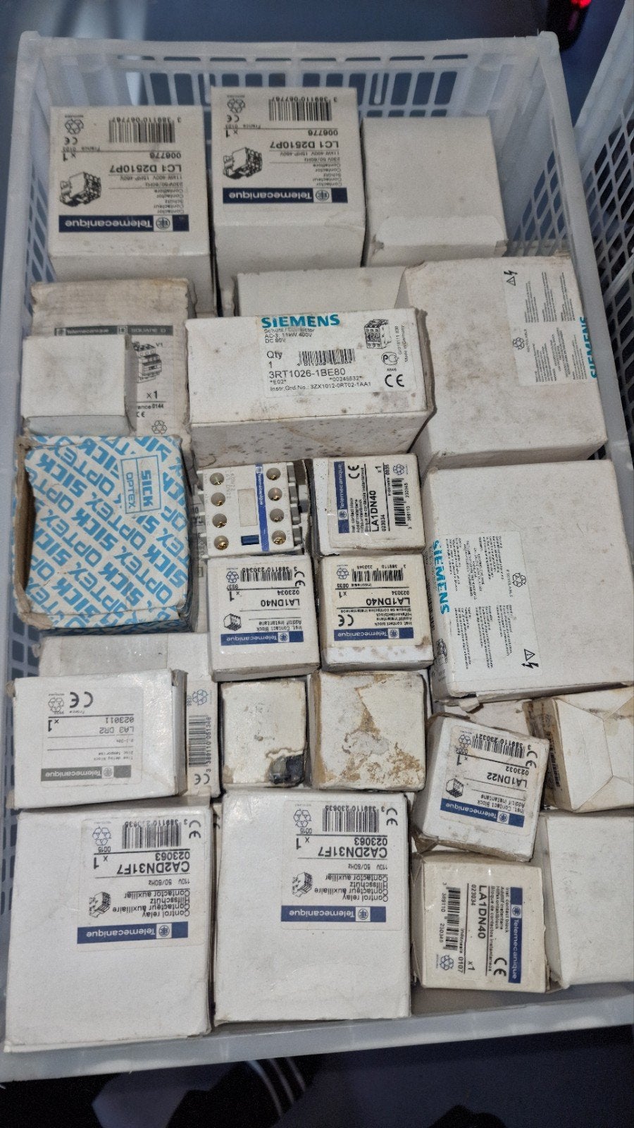 Partij Siemens en Telemecanique Relais en Schakelaars, Ophalen, Nieuw, Siemens, Relais