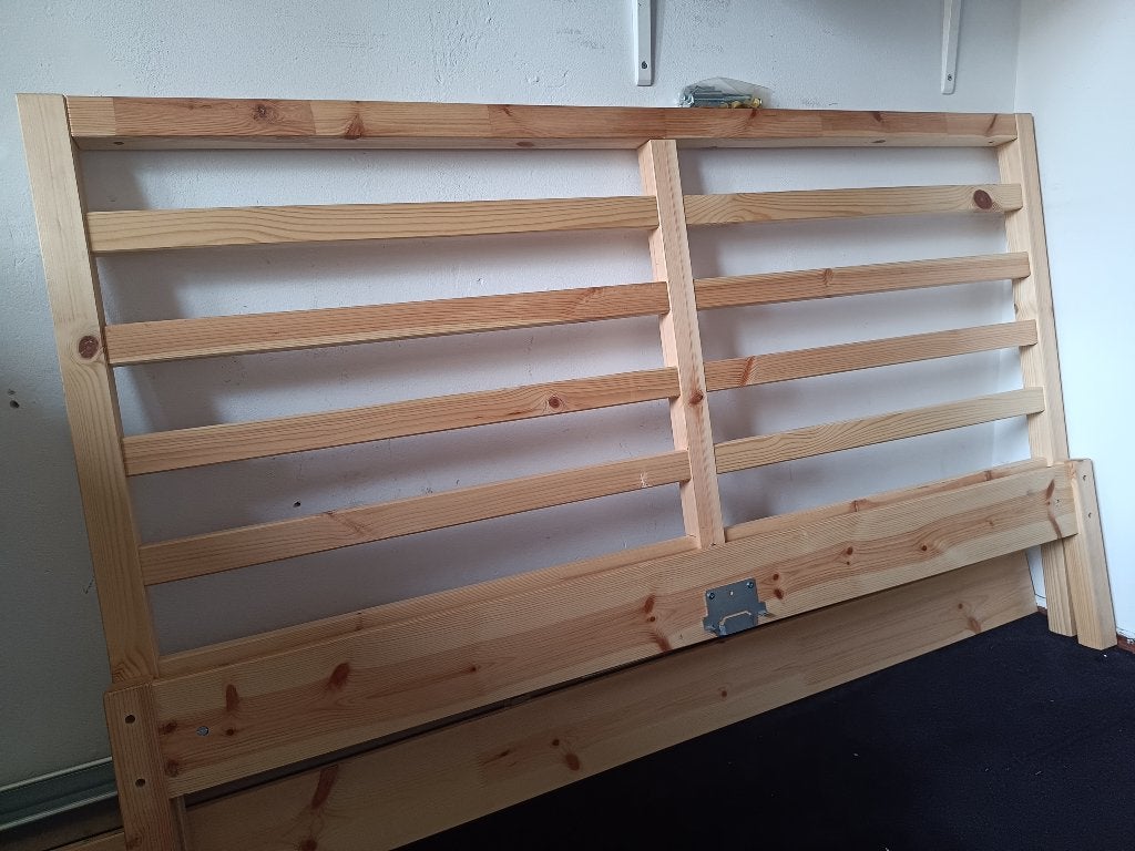 TARVA - bedframe en lattenbodems, Ophalen, Overige kleuren, Tweepersoons, 140 cm