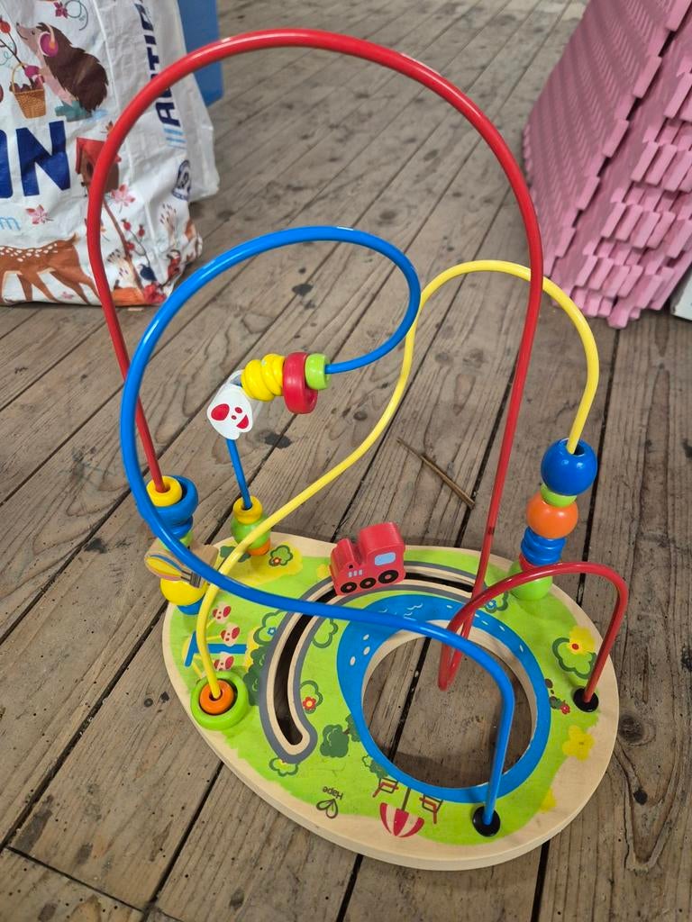 Houten kralenframe / kralenspiraal voor baby's, Kinderen en Baby's, Ophalen, Gebruikt, Overige typen
