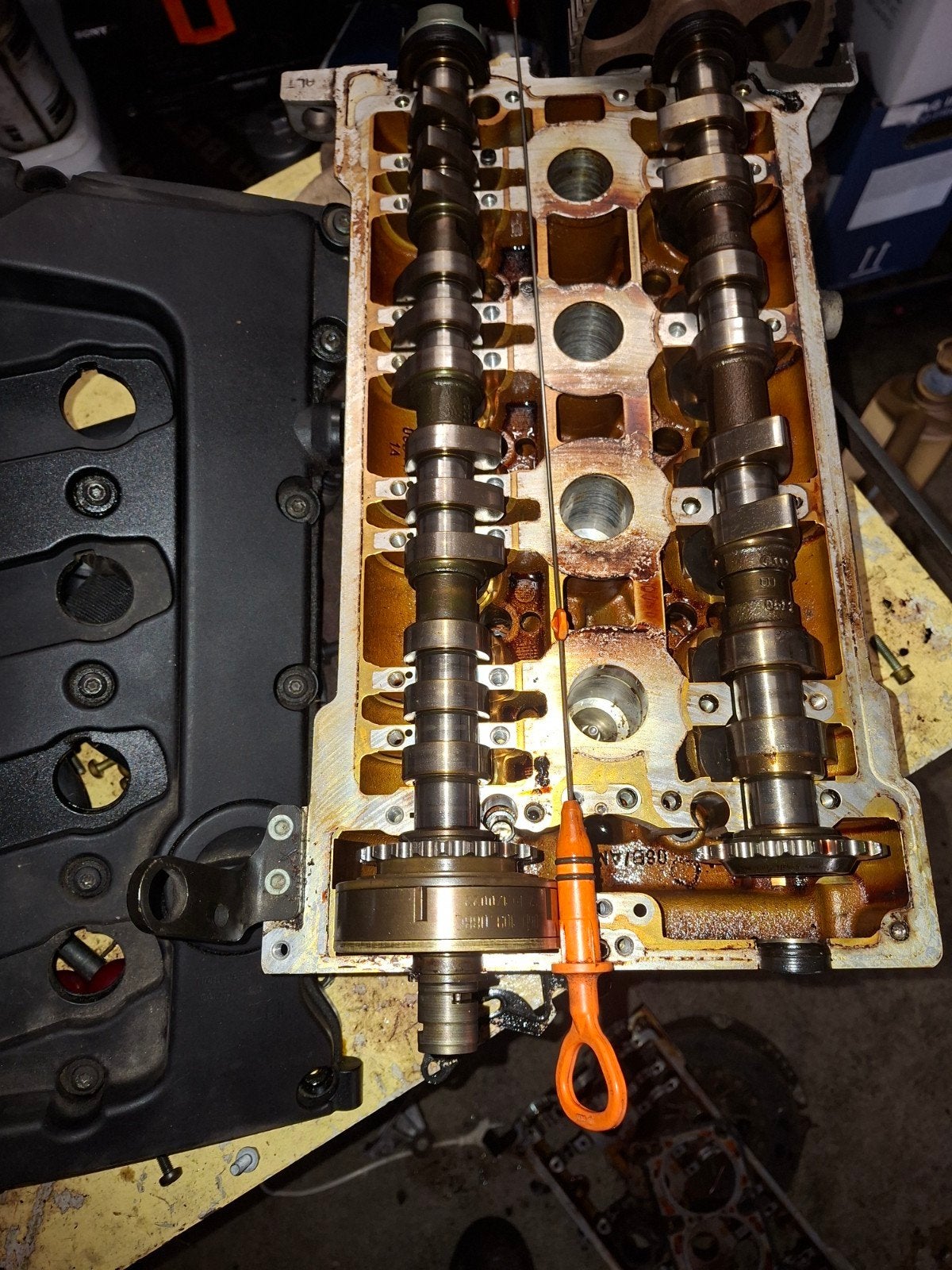 VW Audi 2.0 20V onderblok ALT met cilinderkop (klepschade), Ophalen of Verzenden, Gebruikt, Audi