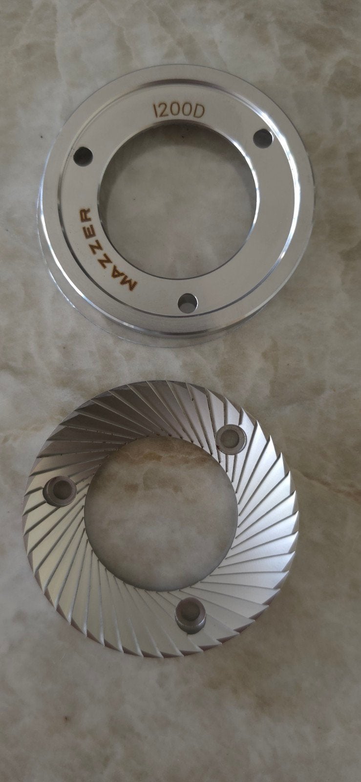 Mazzer Philos maalschijven I200D flat burrs, Witgoed en Apparatuur, Ophalen of Verzenden, Zo goed als nieuw, Mazzer, Koffiemolen