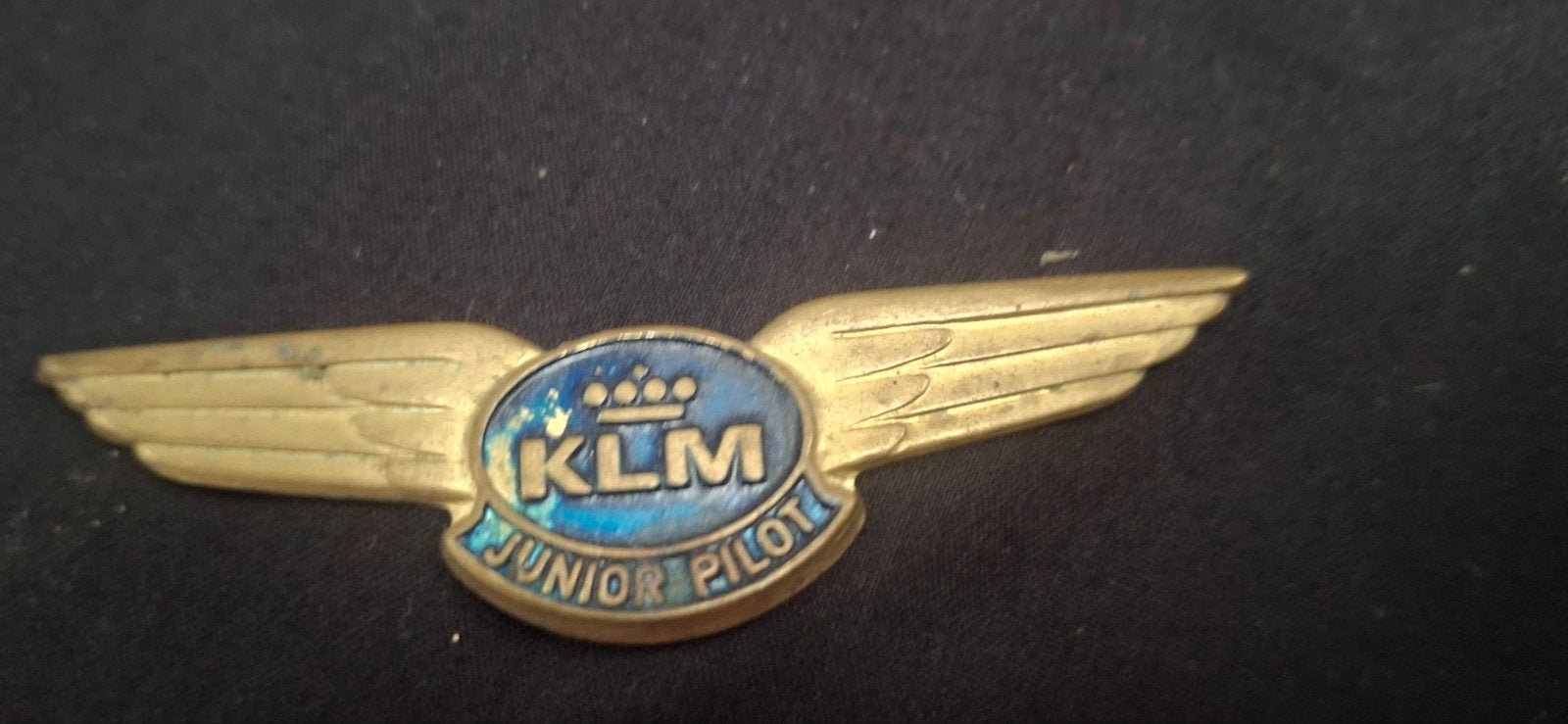 vintage Junior Pilot" wing-speldje KLM, Ophalen of Verzenden, Gebruikt, Overige onderwerpen