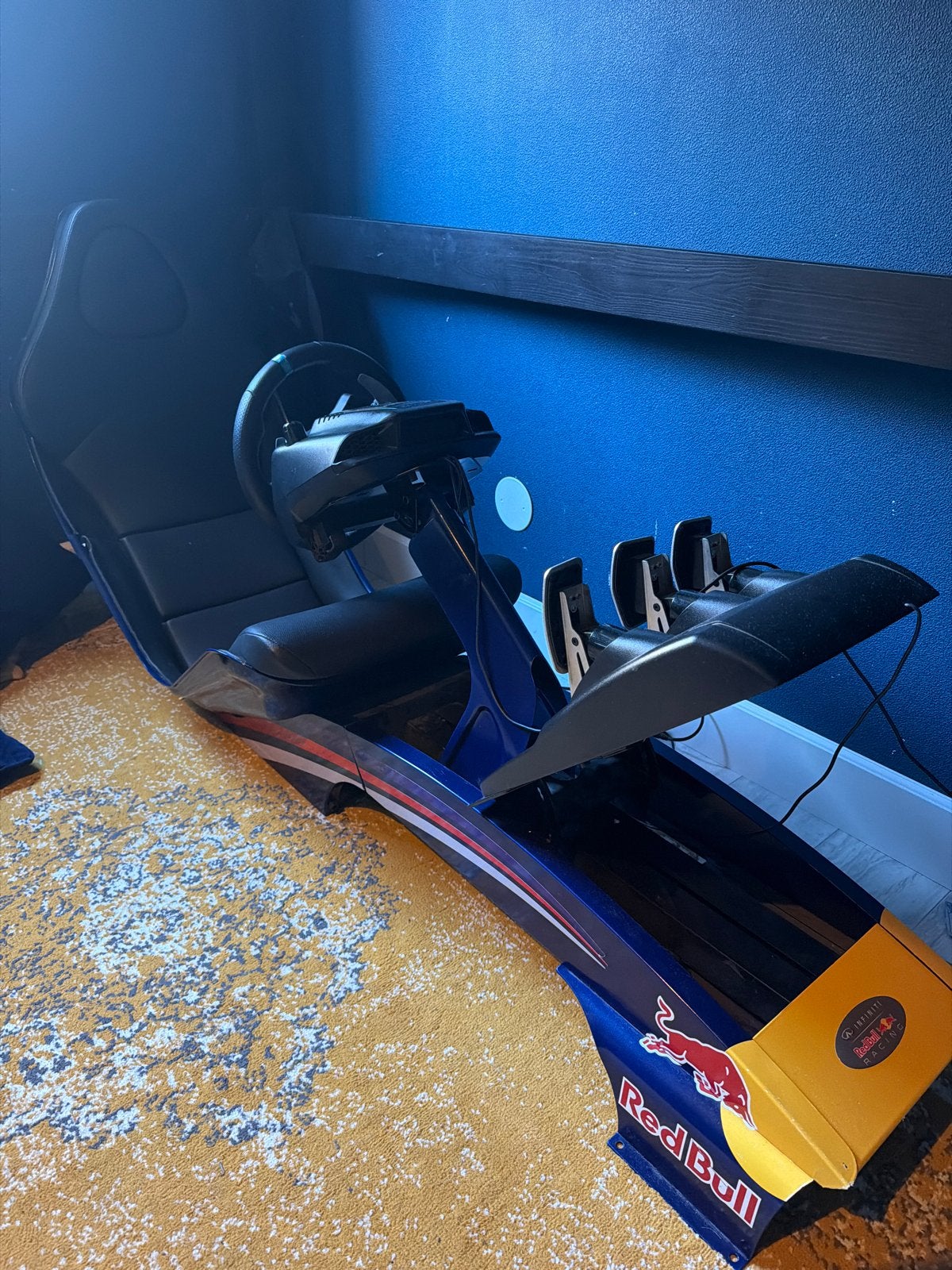 Red Bull f1 Playseat met Logitech G29 Racestuur, Racestuur, Force feedback, Zo goed als nieuw, Logitech