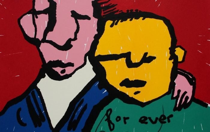 Herman Brood zeefdruk 'FOR EVER', Verzenden, Gesigneerd, Portret en Figuren, Zeefdruk