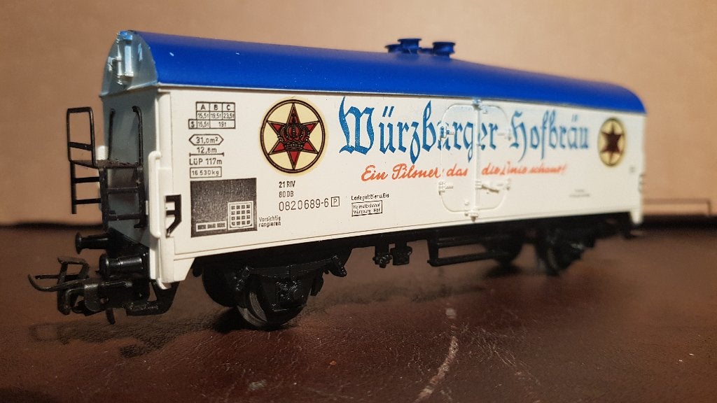Märklin 4666 Koelwagen 'Würzburger Hofbräu' van de DB, Wisselstroom, Wagon, Ophalen of Verzenden, Zo goed als nieuw