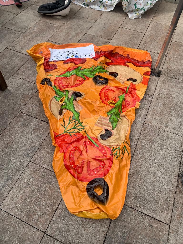 Pizza luchtbed, Ophalen, Gebruikt