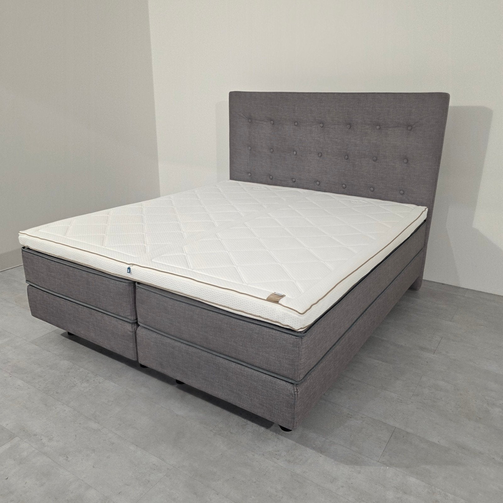 Showroom Boxspring Auping 180x200 + Prestige Topper, Tweepersoons, Ophalen of Verzenden, Zo goed als nieuw, 180 cm