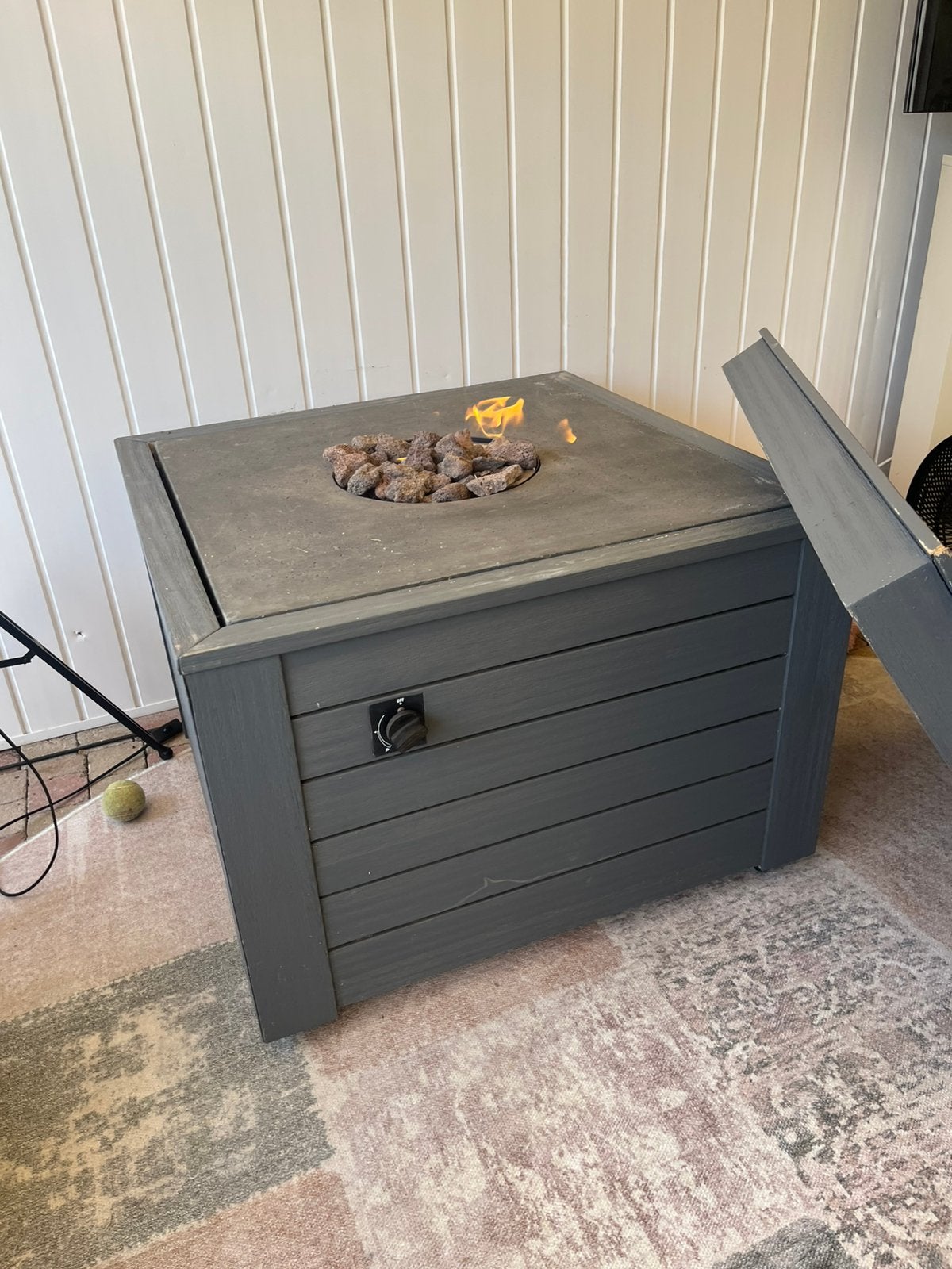 Vuurtafel op gas met elektronische ontsteking, Ophalen