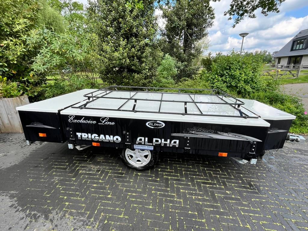 Te koop mooie Trigano Alpha exclusive line vouwwagen, Ophalen, Trigano, Beige, Aanwezig