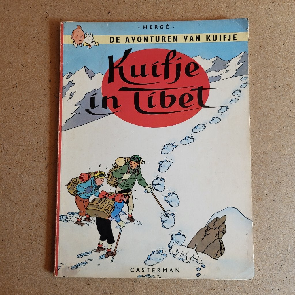Vintage strip: Kuifje in Tibet, Eén stripboek, Hergé, Ophalen, Gelezen