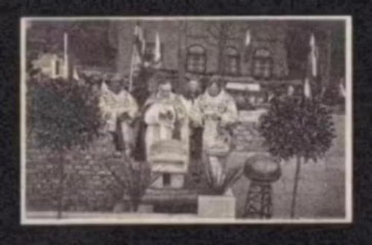 Foto Religie Onbekend Eerste Steenlegging Pastoor Kapel, Foto, Ophalen of Verzenden, Zo goed als nieuw, 1940 tot 1960