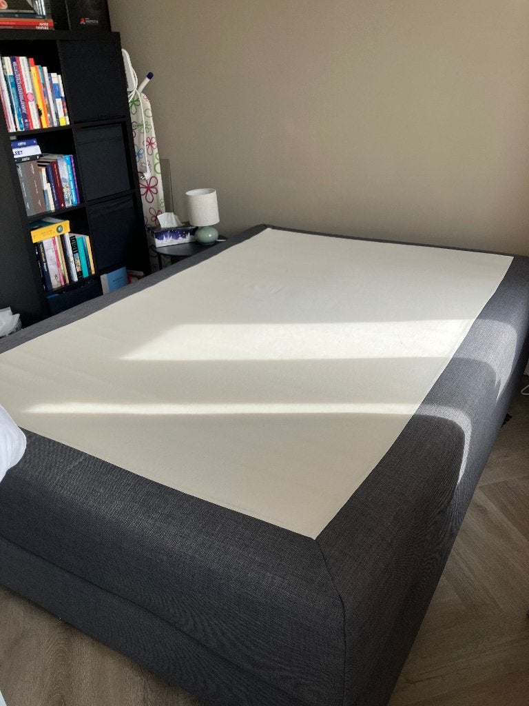 Ikea dunvink boxspring donkergrijs, Ophalen, Gebruikt, Tweepersoons, 140 cm